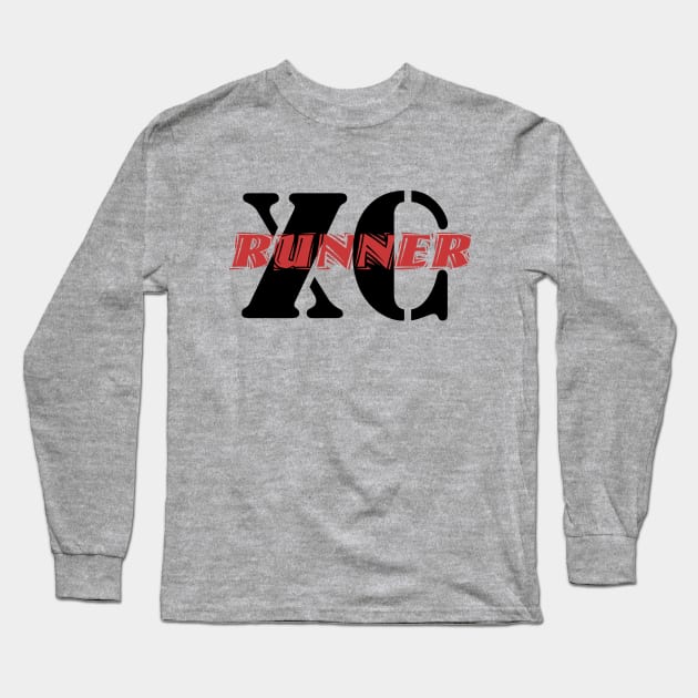 XC Runner logo Long Sleeve T-Shirt by Woodys Designs